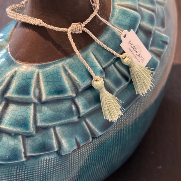 Park Lane Cross Bracelet with Light Green Tassels - Picture 9 of 12